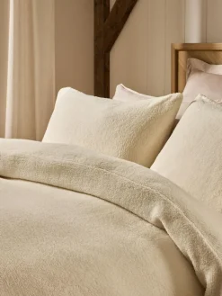 Next Cream Teddy Fleece Duvet Cover and Pillowcase Set^ Bedsets & Duvet Covers