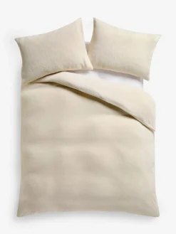 Next Cream Teddy Fleece Duvet Cover and Pillowcase Set^ Bedsets & Duvet Covers
