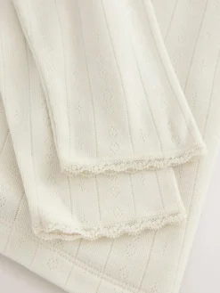 Online Next Thermal Maximum Warmth Cosy Pointelle Long Sleeved Top Cream