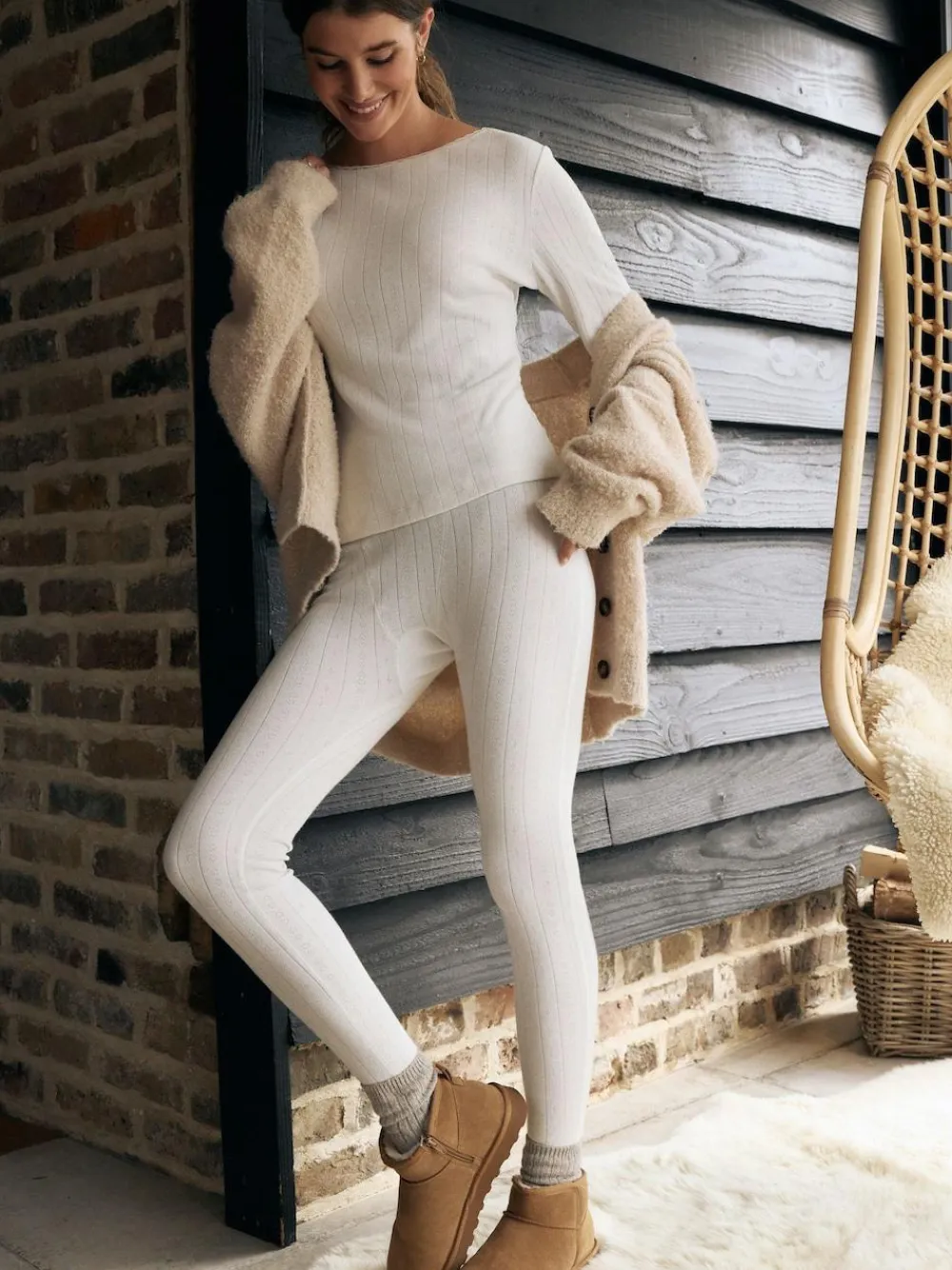 Next Thermal Maximum Warmth Cosy Pointelle Leggings^Women All Night & Lounge|All Lingerie