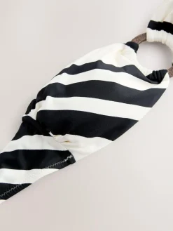 Next Cream/Black Stripe Hardware Bandeau Bikini Top^Women Swimwear