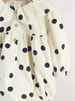 Next Cream/Charcoal Polka Dot Baby Bloomer Rompers Set 2 Piece with Tights (0mths-3yrs)^ Rompers & Overalls|Sets & Coords