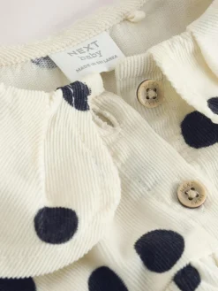 Next Cream/Charcoal Polka Dot Baby Bloomer Rompers Set 2 Piece with Tights (0mths-3yrs)^ Rompers & Overalls|Sets & Coords
