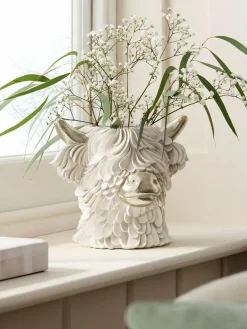 Sale Next Cream/Gold Hamish The Highland Cow Head Vase