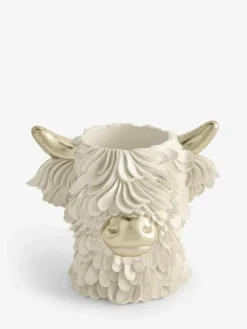 Sale Next Cream/Gold Hamish The Highland Cow Head Vase