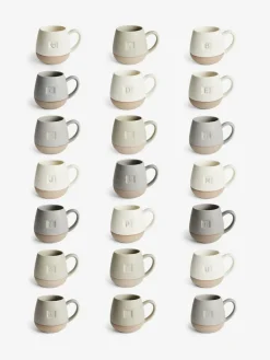 Next Cream/Grey Alphabet Speckle Glazed Mug^ Mugs & Cups