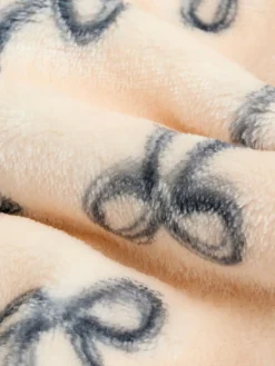 Clearance Next Cream/Grey Soft Velour Bow Print Jumper and Trousers Set (0mths-2yrs)