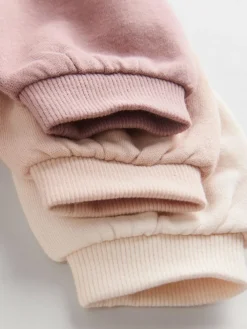 Next Baby Sweatshirt & Joggers 6 Piece Set (0mths-2yrs) Cream/Pink