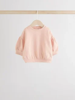 Next Baby Sweatshirt & Joggers 6 Piece Set (0mths-2yrs) Cream/Pink