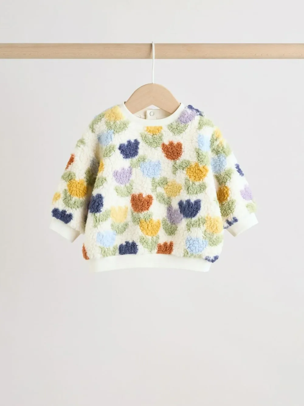 Outlet Next Baby Fleece Tops and Leggings Set 2 Piece (0mths-2yrs) Cream/Purple Tulip