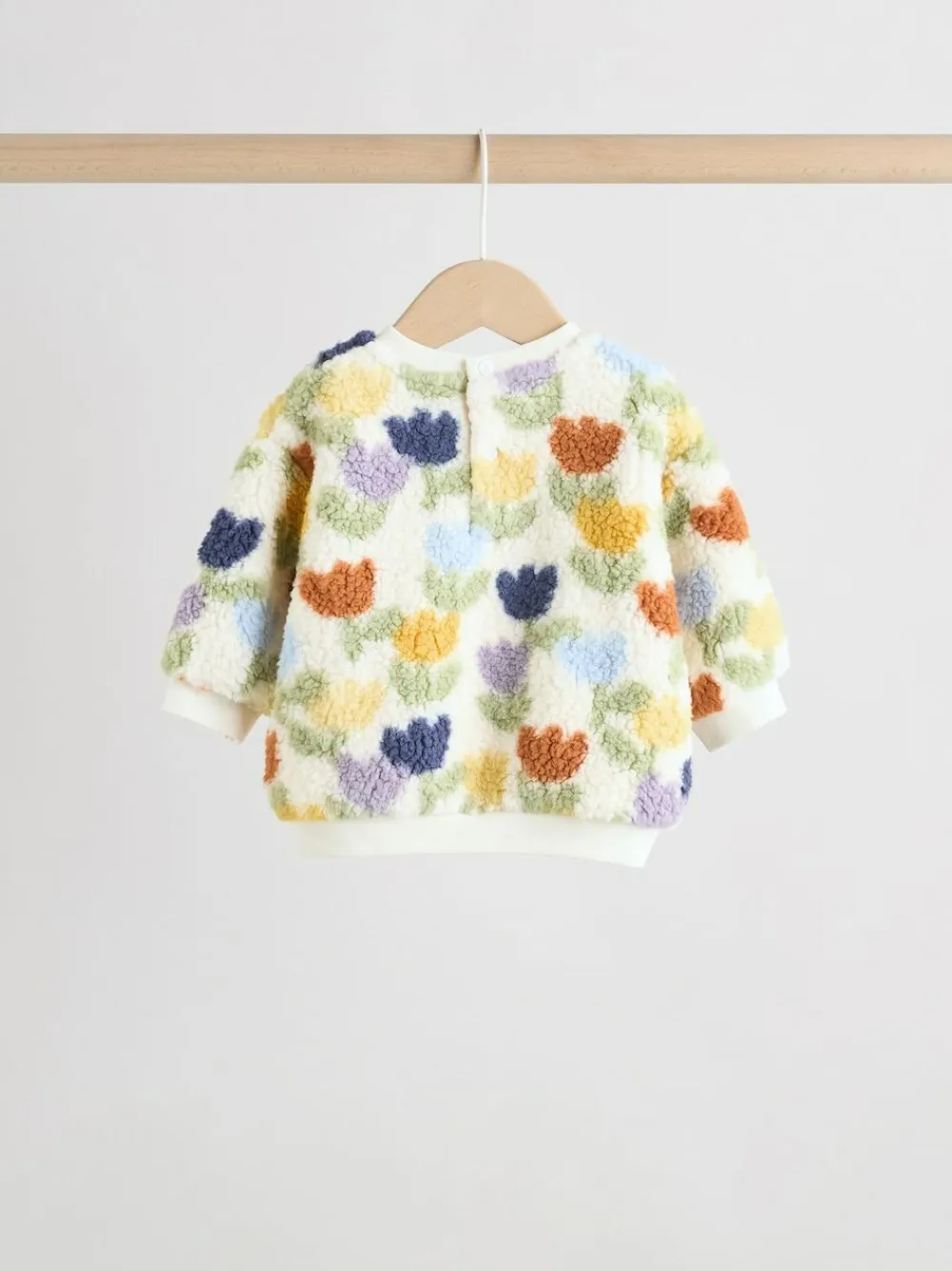 Outlet Next Baby Fleece Tops and Leggings Set 2 Piece (0mths-2yrs) Cream/Purple Tulip