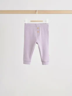 Outlet Next Baby Fleece Tops and Leggings Set 2 Piece (0mths-2yrs) Cream/Purple Tulip