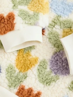 Outlet Next Baby Fleece Tops and Leggings Set 2 Piece (0mths-2yrs) Cream/Purple Tulip