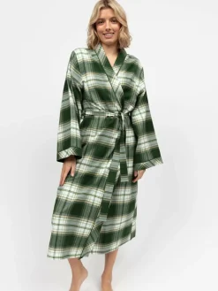 Best Cyberjammies Green Long Check Dressing Gown