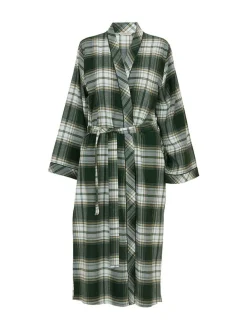 Best Cyberjammies Green Long Check Dressing Gown