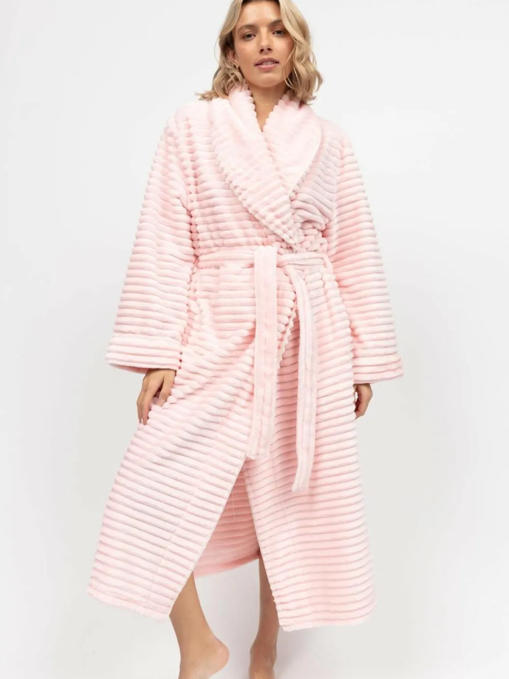 Cyberjammies Striped Sealskin Fleecy Dressing Gown^Women Bathrobes