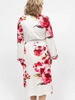 Cyberjammies Red Long Printed Jersey Dressing Gown^Women Bathrobes