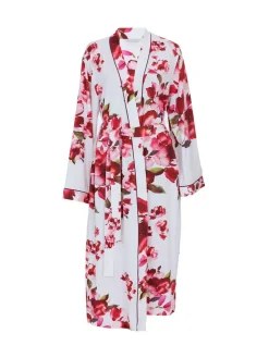 Cyberjammies Red Long Printed Jersey Dressing Gown^Women Bathrobes