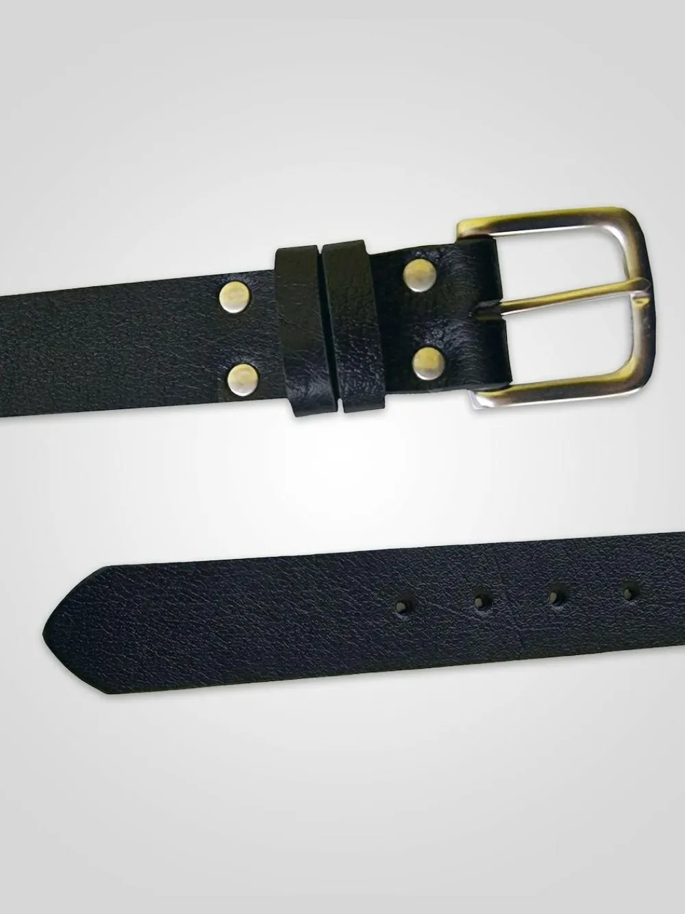 D555 Gavin Hand Crafted Real Leather Hide Belt 3.7 Cm Width^ Belts & Braces