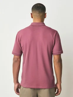 Next Damson Pink Regular Fit Short Sleeve Pique Polo Shirt^ Tops & T-Shirts