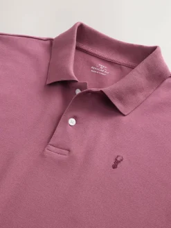 Next Damson Pink Regular Fit Short Sleeve Pique Polo Shirt^ Tops & T-Shirts