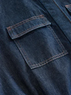 Next Dark Blue 100% Cotton Maternity Denim Boilersuit^Women Jumpsuits & Playsuits