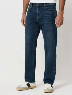 Next Dark Blue - ThermoGen Straight Fit Motionflex Jeans^ Jeans|Jeans