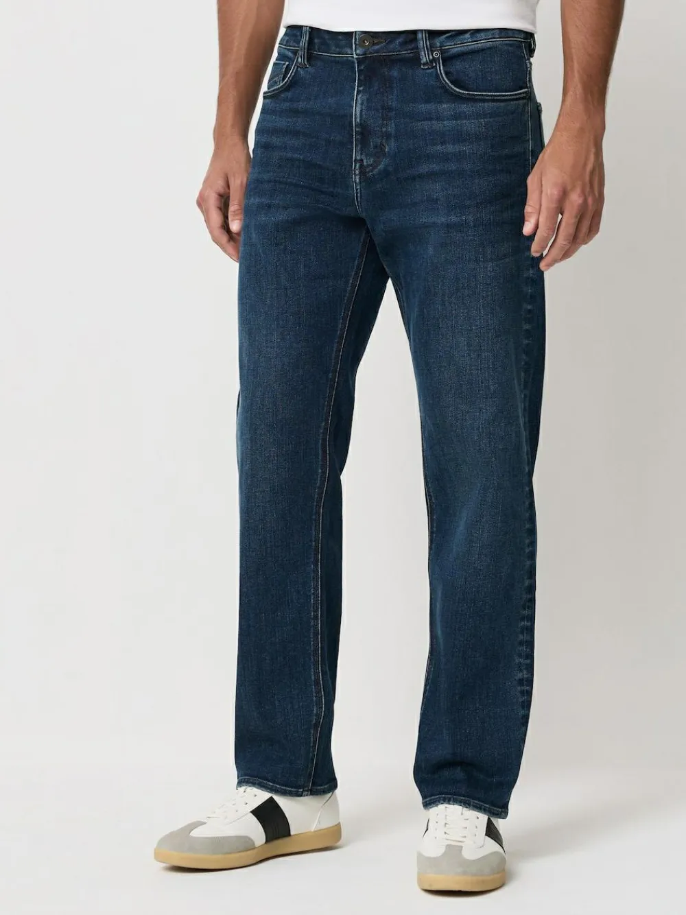 Next Dark Blue - ThermoGen Straight Fit Motionflex Jeans^ Jeans|Jeans