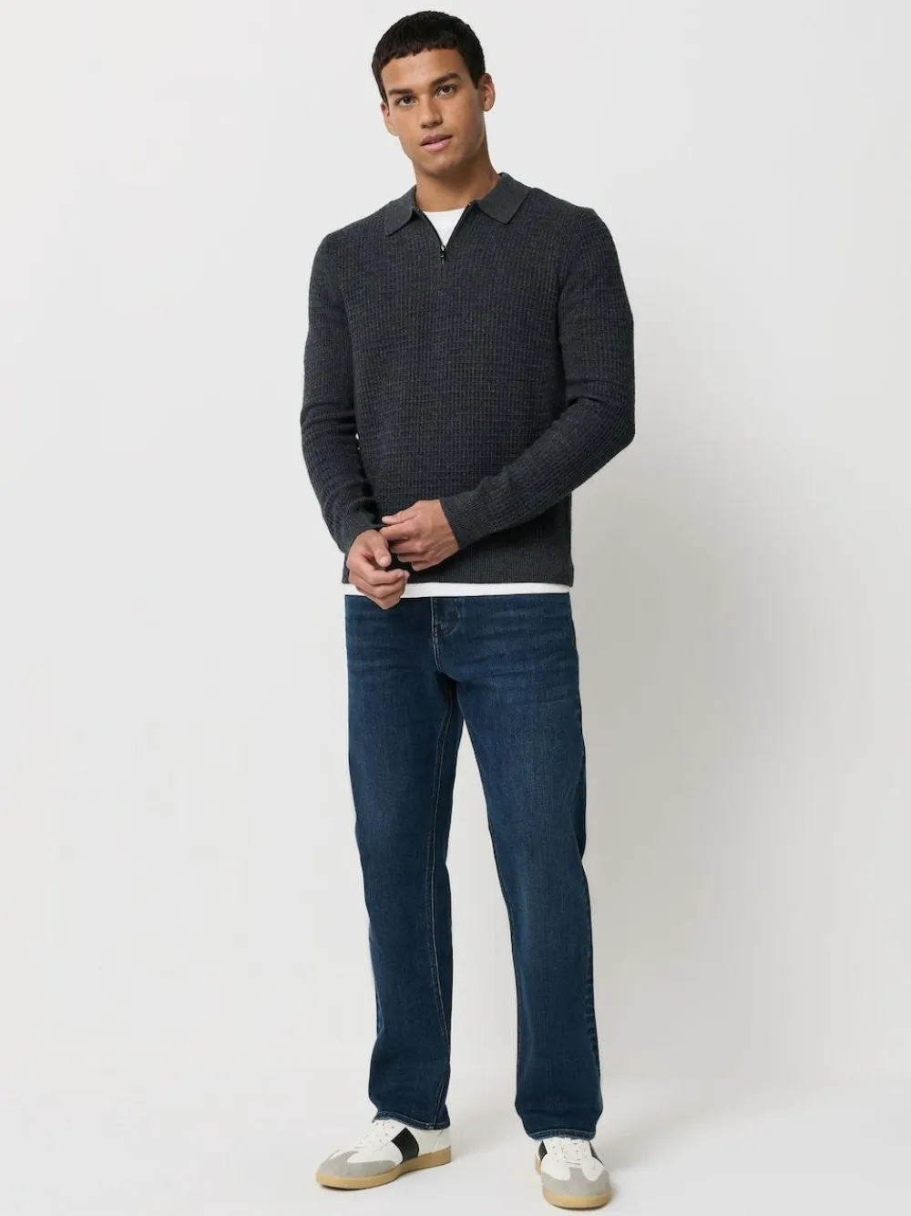 Next Dark Blue - ThermoGen Straight Fit Motionflex Jeans^ Jeans|Jeans