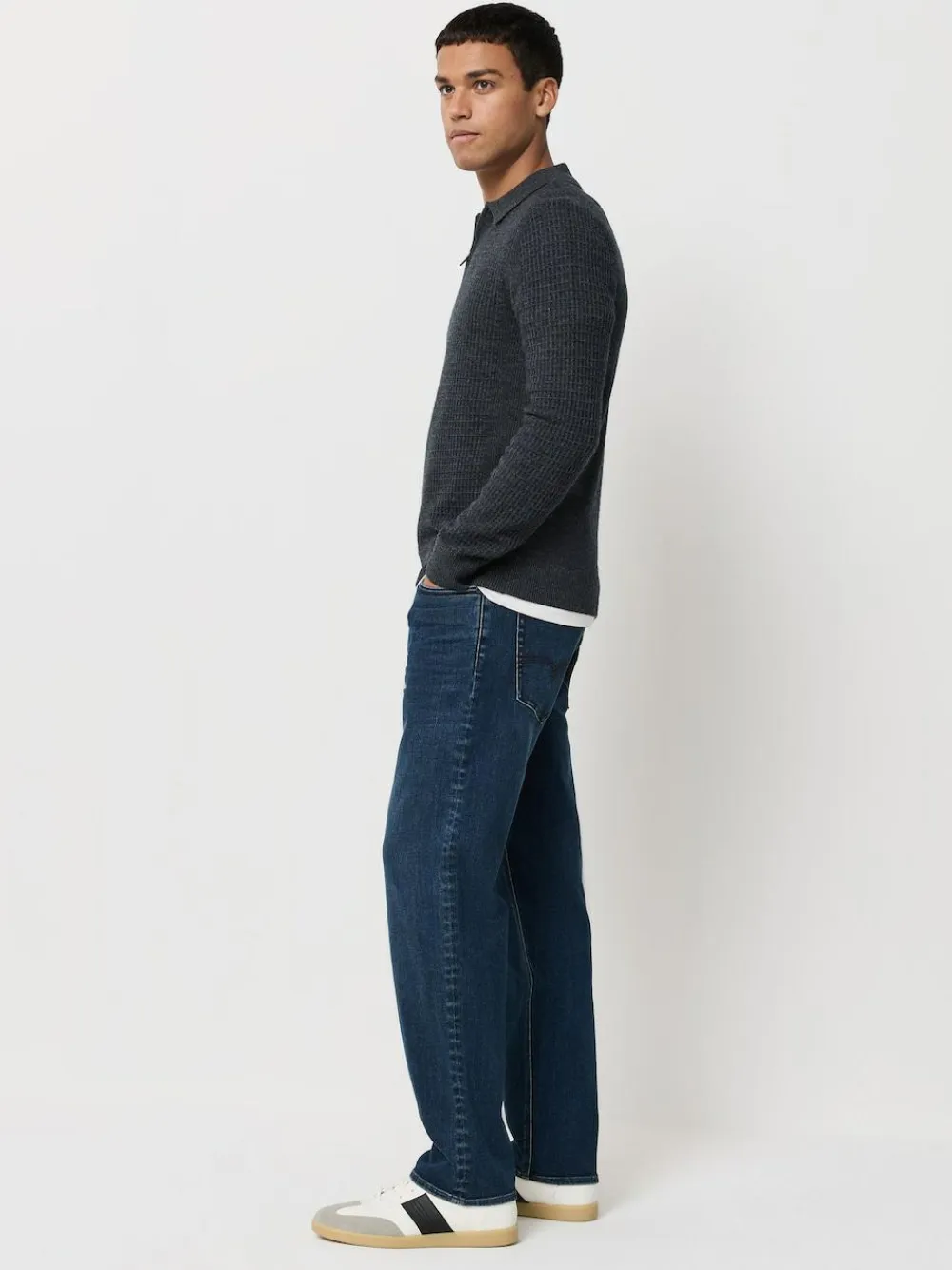 Next Dark Blue - ThermoGen Straight Fit Motionflex Jeans^ Jeans|Jeans