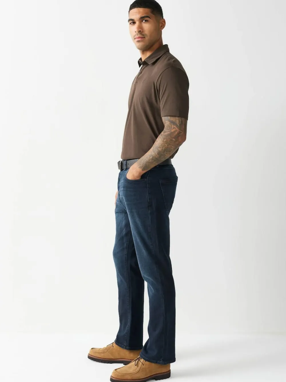 Clearance Next Bootcut Belted Authentic Jeans Dark Blue