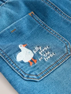 Next Dark Blue Character Farm Loose Pull On Jeans (3mths-7yrs)