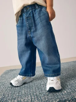 Next Dark Blue Denim Wide Leg Jeans (3mths-7yrs)^BOY Jeans & Joggers|Jeans