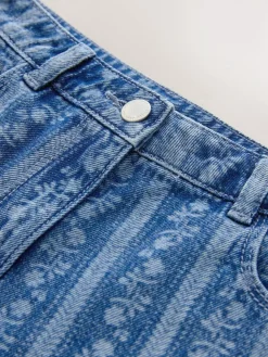 Discount Next Dark Blue Floral Denim Shorts (3-16yrs)