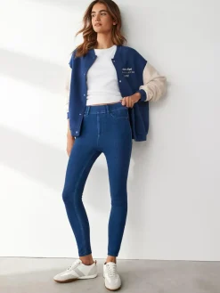 Clearance Next Dark Blue Full Length Jersey Denim Leggings