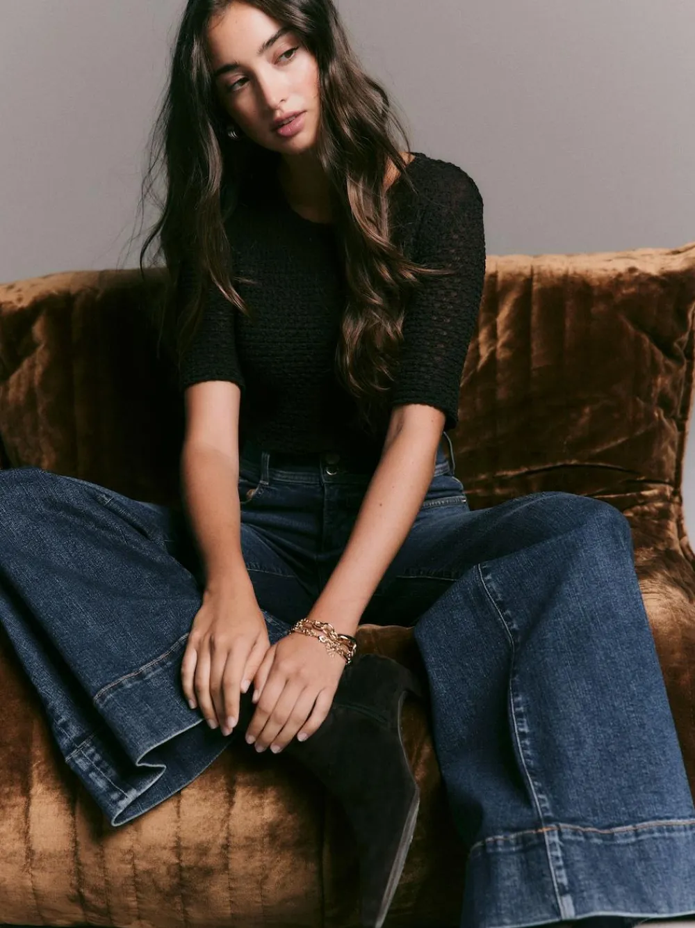 Next High Rise Stretch Wide Leg Jeans^Women Jeans|Jeans