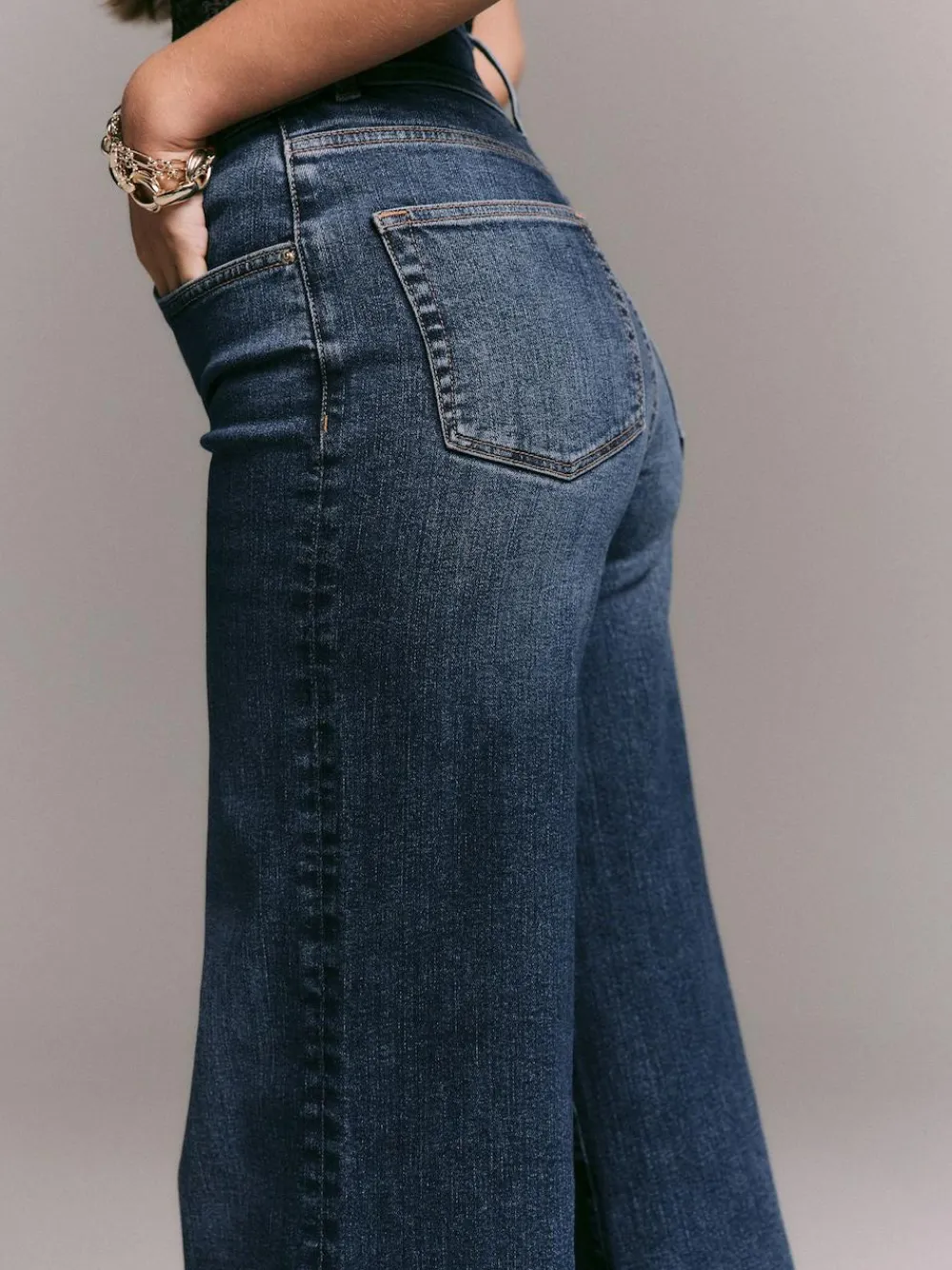 Next High Rise Stretch Wide Leg Jeans^Women Jeans|Jeans
