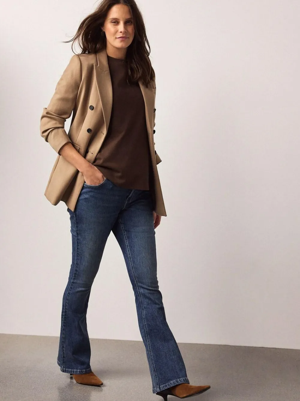 Sale Next Dark Blue Maternity Denim Flare Jeans