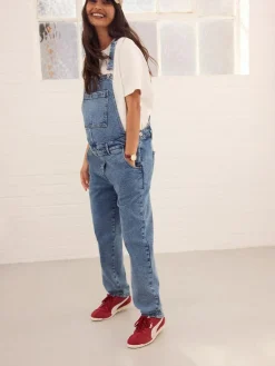 Next Dark Blue Maternity Denim Dungaree^Women Jumpsuits & Playsuits