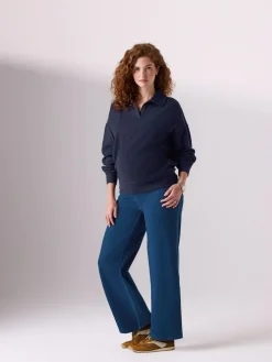 Next Dark Blue Maternity Wide Leg Denim Leggings^Women Jeans|Jeans