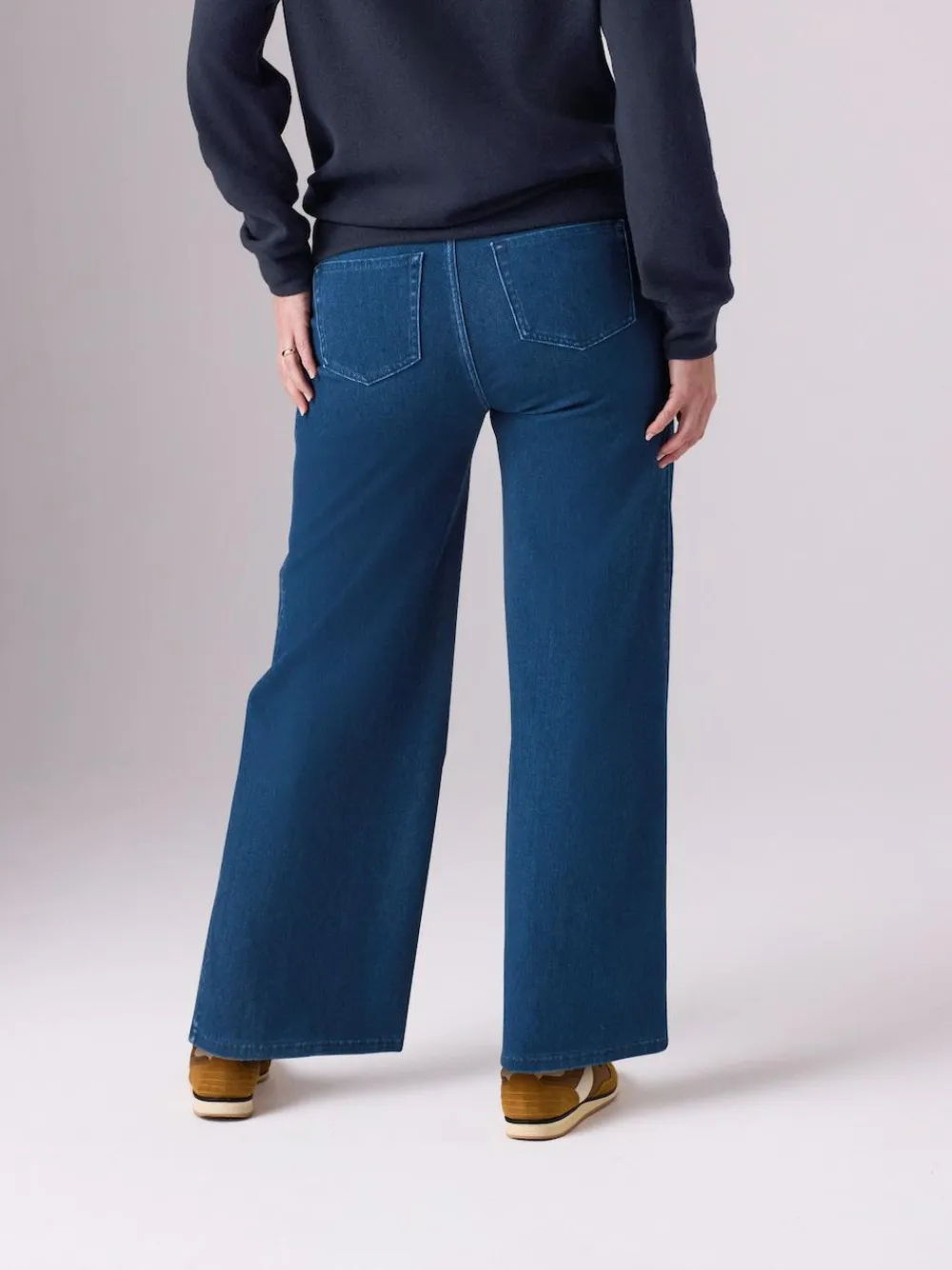 Next Dark Blue Maternity Wide Leg Denim Leggings^Women Jeans|Jeans