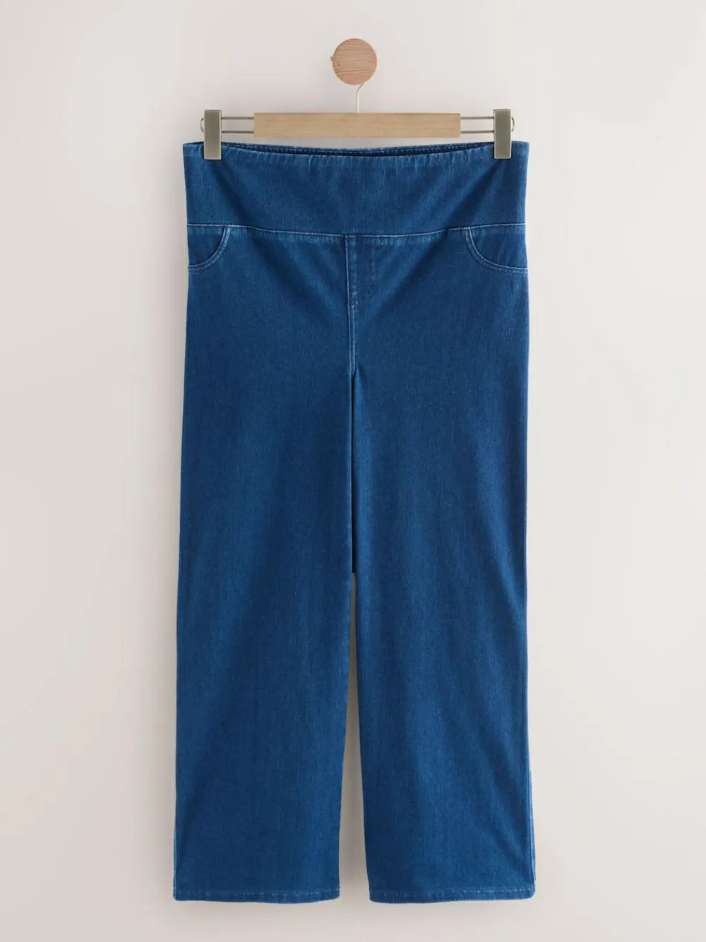 Next Dark Blue Maternity Wide Leg Denim Leggings^Women Jeans|Jeans