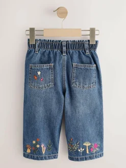 Best Next Dark Blue Mouse Embroidered Jeans (3mths-7yrs)