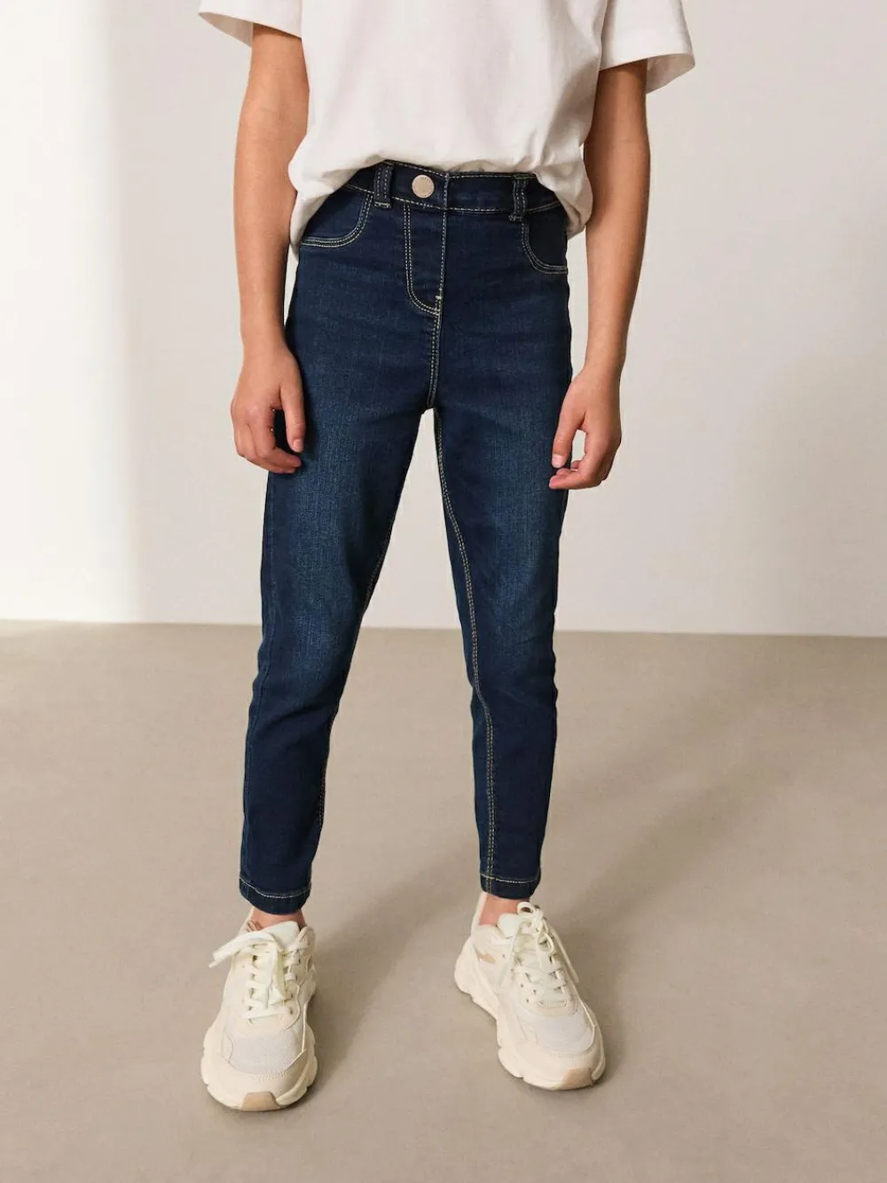 Online Next Regular Length Stretch Jeggings (3-16yrs) Dark Blue