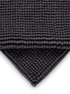 Online Next Dark Charcoal Grey Bobble Shower Mat