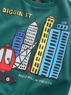 Hot Next Crew Neck Sweatshirt and Jogger Set (3mths-7yrs) (3mths-7yrs) Dark Green