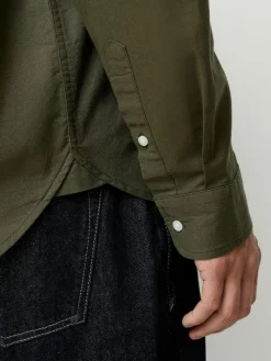 Next Dark Green Regular Fit Long Sleeve Oxford Shirt^ Shirts