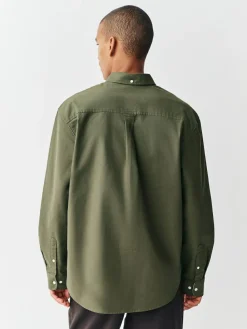 Best Next Dark Green Regular Fit Long Sleeve Oxford Shirt