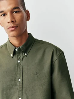 Best Next Dark Green Regular Fit Long Sleeve Oxford Shirt