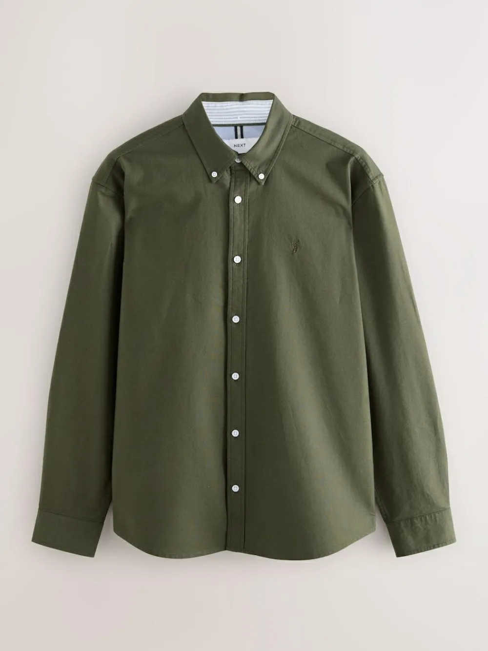 Best Next Dark Green Regular Fit Long Sleeve Oxford Shirt
